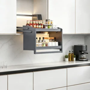 Electric drop-down kitchen cabinet storage lift for modern kitchen