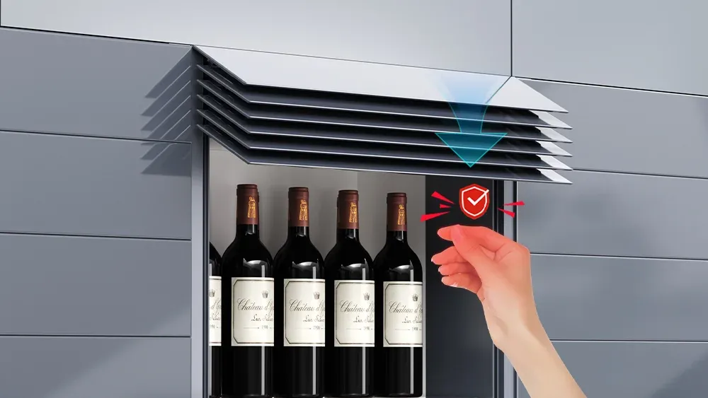 Anti collision anti pinch automatic lift cabinet door safety system