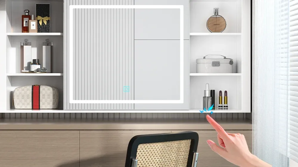 Electric lift dressing table smart hidden furniture solution 11