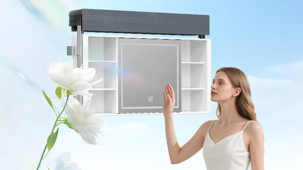Electric lift dressing table smart hidden furniture solution 9