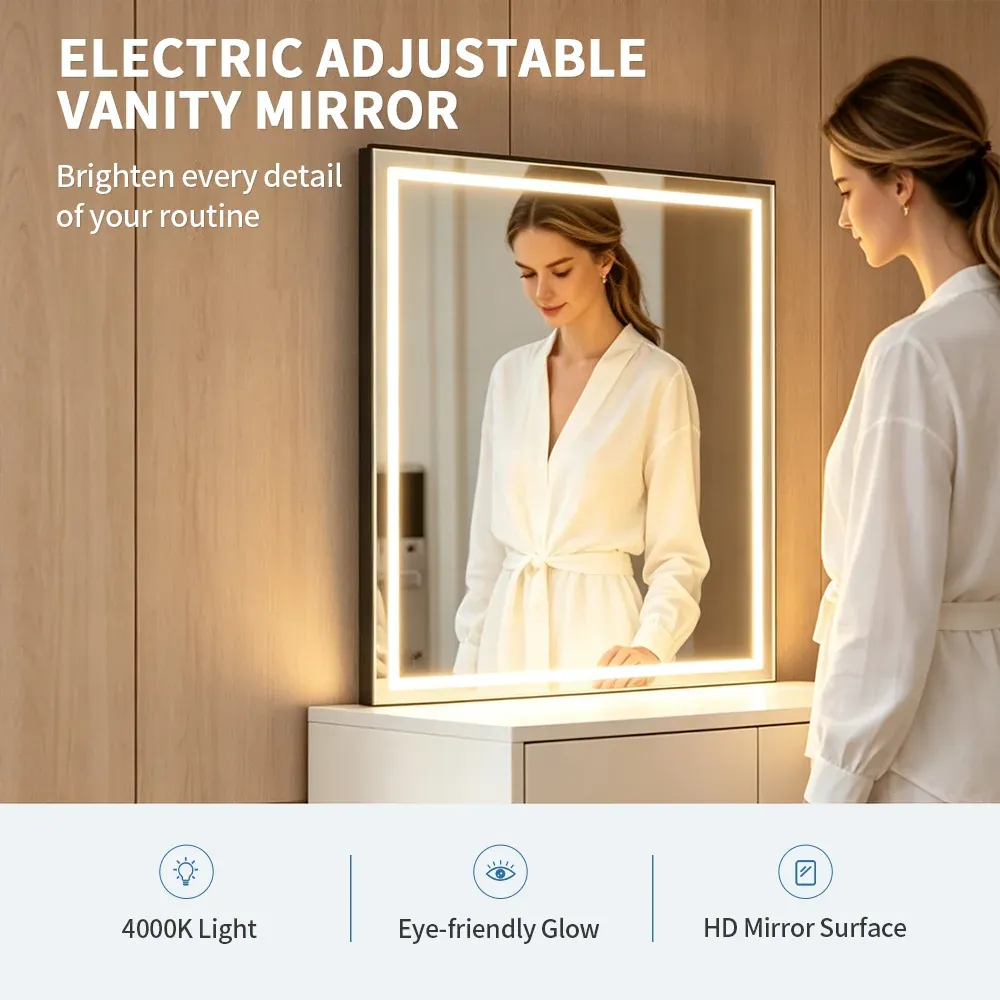 Smart hidden mirror lift system for OEM ODM furniture integration