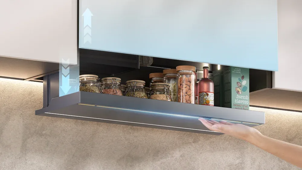 Touch control Kitchen Cabinet Hardware Automated Lifting Rack